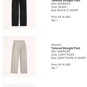 Abercrombie & Fitch Women's Tan Straight Leg Pants